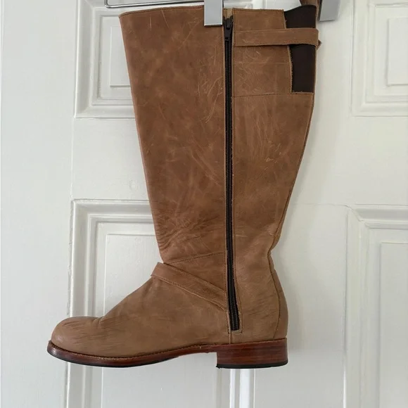 Wide Calf Boots-Real Leather. CUSTOM MADE. Size 8. More details in description. - Picture 5 of 12